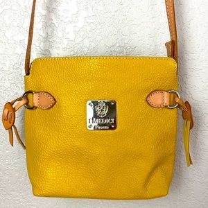 I Medici Firenze Yellow Leather Crossbody Purse